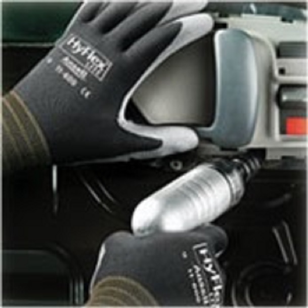 GLOVE GRAY POLYURETHANE;COAT BLK FINE GAUGE LNR - Latex, Supported